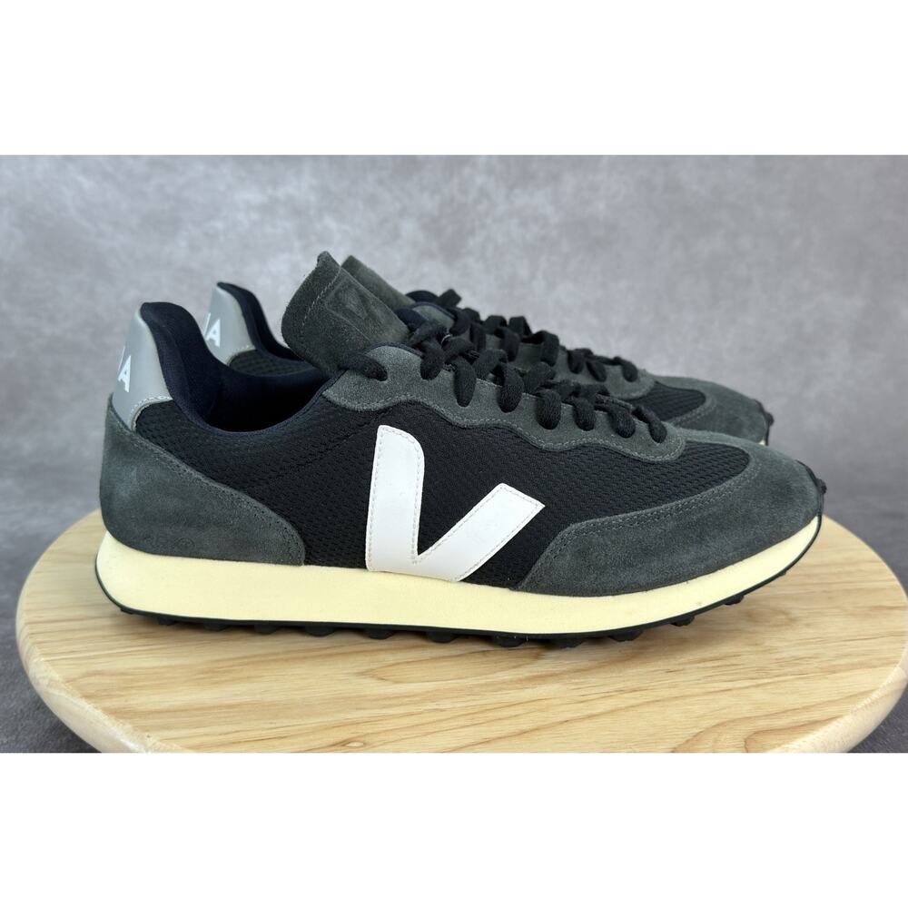 VEJA Black White Low Top Lace Up Rubber Athletic Sneaker Solid T1 Men Size 10
